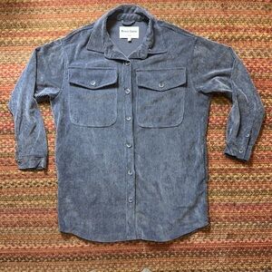 RESERVE FAIRFAX OVERSIZED BLUE RIBBED CORDUROY SHACKET